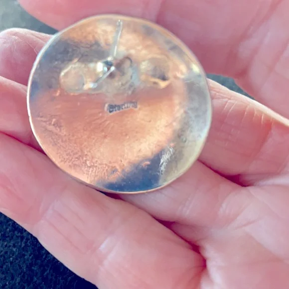 Onyx & Sterling Silver Earrings - Picture 2 of 3